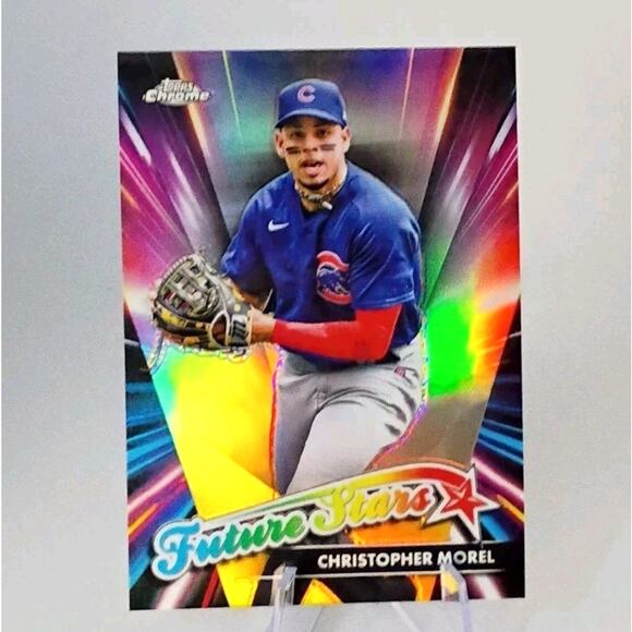 2024 Topps Chrome - Future Stars Christopher Morel #FS-12 REFRACTOR - Picture 2 of 6